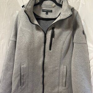 Andrew Marc Gray Zip-Up Jacket / Lightweight Coat